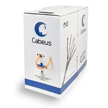 Cabeus UTP-4P-Cat.6-SOLID-LSZH Кабель витая пара UTP (U/UTP), категория 6, 4 пары 0, 57мм (23AWG), одножильный, LSZH (Low Smoke ZeroHalogen) (305 м)