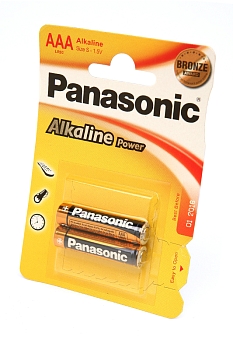 Батарейка (элемент питания) Panasonic Alkaline Power LR03APB/2BP LR03 BL2, 1 штука