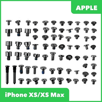 Винты (нижние) для Apple iPhone XS, XS Max (2 шт.), черный