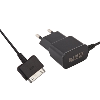 Сетевое зарядное устройство "LP" 1 А для Apple 30-pin (коробка, черный)