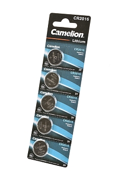 Батарейка (элемент питания) Camelion CR2016-BP5 CR2016 BL5, 1 штука