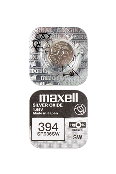 Батарейка (элемент питания) Maxell SR936SW 394 (0%Hg), в упак 10 шт, 1 штука