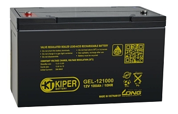 Аккумуляторная батарея Kiper GEL-121000, 12В, 100Ач