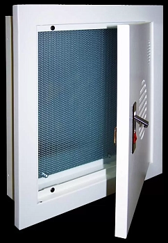 Шкаф встраиваемый с панелью крепления, 400x380x100 мм, серый, LAN-HCS-BOX