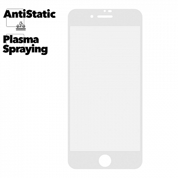 Защитное стекло Mr.cat для iPhone SE 2, 8, 7 Anti-Static/Plasma Spraying белое (ударопрочное)