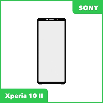 Стекло + OCA пленка для переклейки Sony Xperia 10 II (черный)