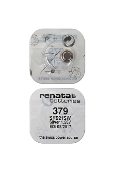 Батарейка (элемент питания) Renata SR521SW 379, 1 штука