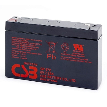 Аккумуляторная батарея CSB GP-672, 6В, 7.2Ач