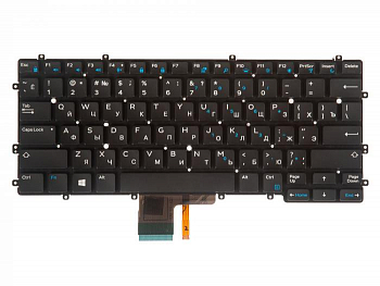 Клавиатура для ноутбука Dell Latitude 13 7370, E7370 черная с подсветкой