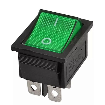 Выключатель, для водонагревателей, одноклавишный широкий с зеленой индикаторной лампой, 16А, 250В