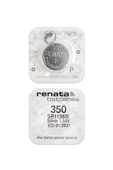 Батарейка (элемент питания) Renata SR1136W 350 (0%Hg), 1 штука
