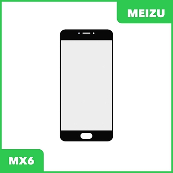 Стекло для переклейки дисплея Meizu MX6, черный