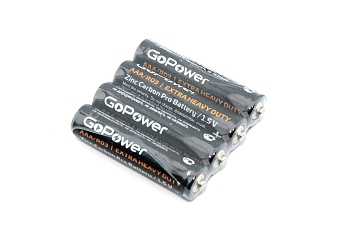 Батарейка GoPower R03 (ААА) SR4, упаковка