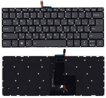 Клавиатура для ноутбука Lenovo 320-14IKB, черная с подсветкой