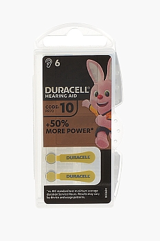 Батарейка (элемент питания) Duracell Hearing AID 10, 1 штука