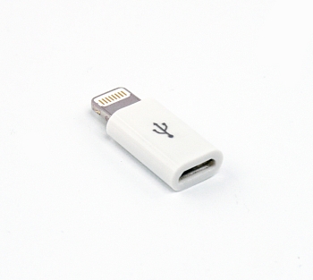 Переходник адаптер для Apple iPhone, iPad, iPad mini с MicroUSB на 8-pin Lightning (европакет)
