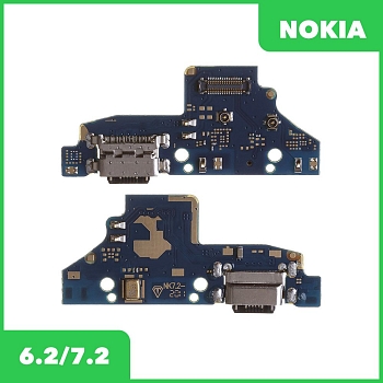 Разъем зарядки для телефона Nokia 6.2, 7.2 (TA-1198, TA-1196), микрофон