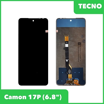 LCD дисплей для Tecno Camon 17P в сборе с тачскрином (черный) Premium Quality