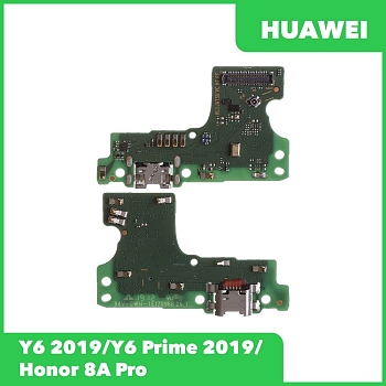 Разъем зарядки для телефона Huawei Y6 2019, Y6 Prime 2019, Honor 8A Pro (оригинал)