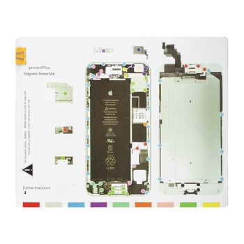 Магнитный коврик для ремонта iPhone 6 Plus (со схемой разбора)
