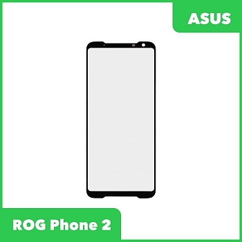 Стекло + OCA плёнка для переклейки Asus ROG Phone 2 (черный)