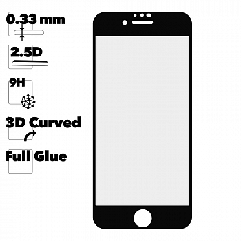 Защитное стекло IT`S ME для iPhone SE 2, 8, 7 OG Full Glue (черное)