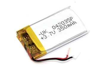 Аккумуляторная батарея Li-pol (4x20x35мм), 2pin, 3.7В, 250мАч