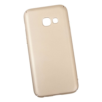 Защитная крышка для Samsung Galaxy A3 2017 (A320F) "LP" ультратонкая Soft Touch, золотая (европакет)