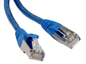 PC-LPM-STP-RJ45-RJ45-C5e-1.5M-LSZH-BL Патч-корд F/UTP, экранированный, Cat.5е, LSZH, 1.5 м, синий Hyperline
