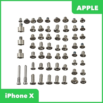 Винты (полный набор + 2 нижних винта) для Apple iPhone X