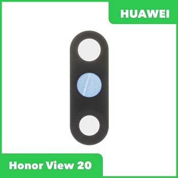 Стекло задней камеры для Huawei Honor View 20 (PCT-L29) (без рамки) (черный)