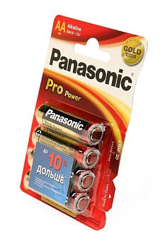 Батарейка (элемент питания) Panasonic Pro Power LR6PPG/4BP LR6 BL4, 1 штука