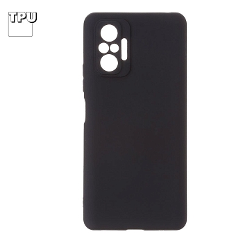 Силиконовый чехол "LP" для Xiaomi Redmi Note 10 Pro TPU, черный, непрозрачный (европакет)