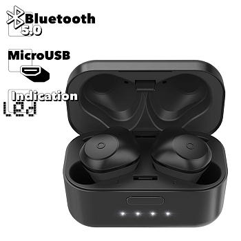 TWS Bluetooth гарнитура Hoco ES15 Soul Sound Wireless Bluetooth Headset TWS стерео, черная