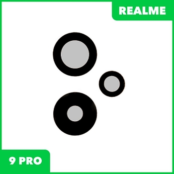 Стекло камеры для телефона Realme 9 Pro (RMX3472) (комплект 3 шт.) Черный