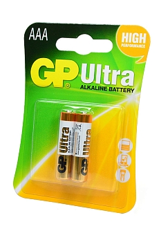 Батарейка (элемент питания) GP Ultra GP24AU-2UE2 LR03 BL2, 1 штука