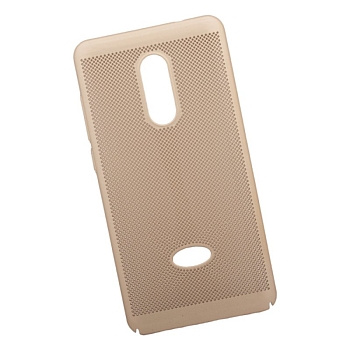 Защитная крышка для Xiaomi Redmi Note 4 "LP" Сетка Soft Touch (золотая, европакет)