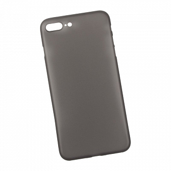 Защитная крышка для Apple iPhone 8 Plus, 7 Plus (5.5") матовый пластик 0, 4 мм, черная (упаковка пакетик)