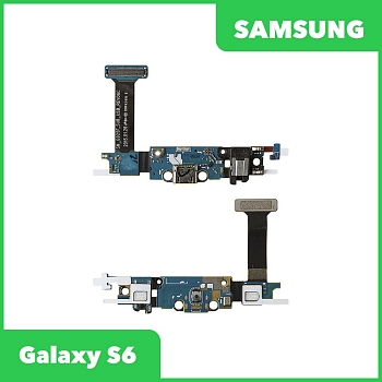 Разъем зарядки для телефона Samsung Galaxy S6 Edge (G925F) с разъемом гарнитуры и микрофоном, HOME