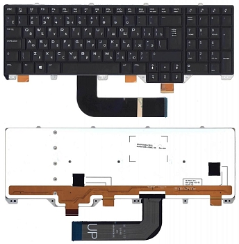 Клавиатура для ноутбука Dell Alienware M17x R5, черная с подсветкой