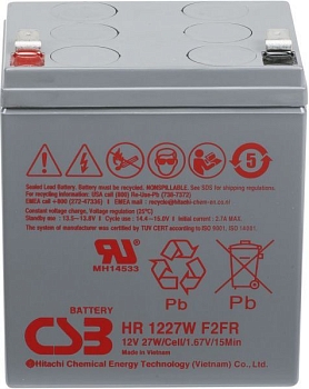 Аккумуляторная батарея CSB HR 1227W, F2, 12В, 6.5Ач