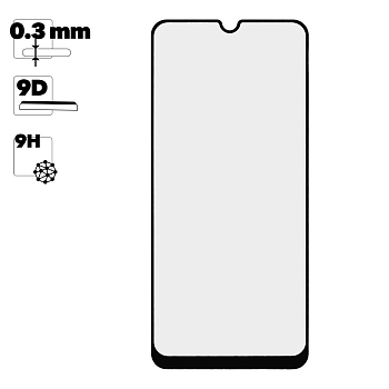 Защитное стекло для Samsung Galaxy A20 (A205F) Full Glue Original Glass 10D 0, 3 мм (желтая подложка)
