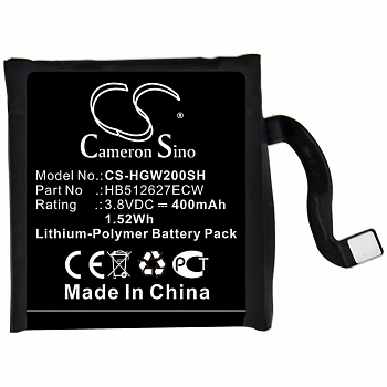 Аккумуляторная батарея CameronSino для Huawei Watch 2 4G, Watch 2 Pro 4G (CS-HGW200SH) 400mah
