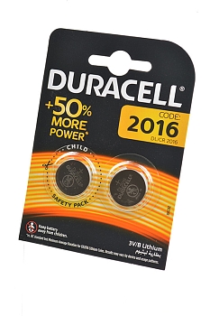 Батарейка (элемент питания) Duracell CR2016 BL2, 1 штука