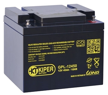 Аккумуляторная батарея Kiper GPL-12450, 12В, 45Ач