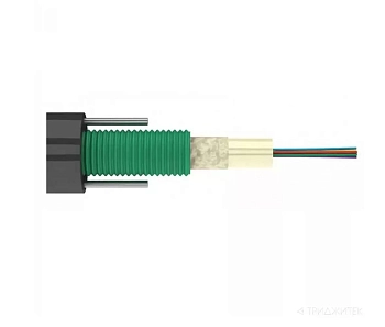 ВО кабель LANMASTER loose tube, 2 силов.эл. steel wire, GYXY, PE, внешний, 4 х OS2, LAN-OFC-GYXY04S2