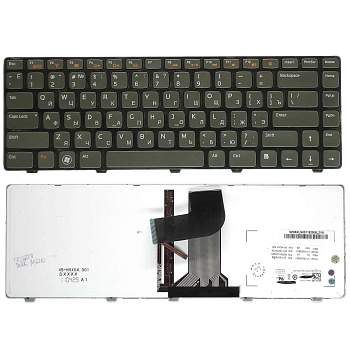 Клавиатура для ноутбука Dell Inspiron 14R, 3520, 5420, 5520, L502X, M5040, M5050, N4110, Vostro 3550 черная с подсветкой