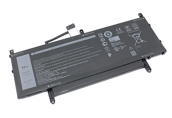 Аккумулятор (батарея) N7HT0 для ноутбука Dell Latitude 9510, 7.6В 52Wh, 6500мАч