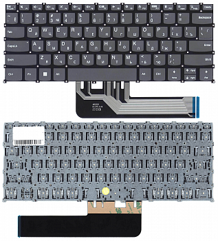 Клавиатура для ноутбука Lenovo Flex 5-14 серая без подсветки