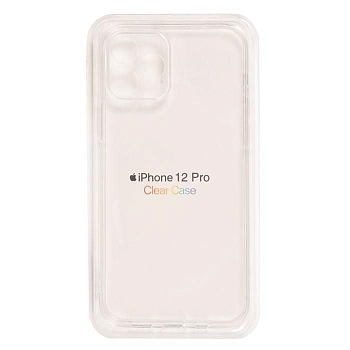 Чехол Clear Case для Apple iPhone 12, 12 Pro, прозрачный, силикон